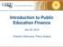 Introduction to Public Education Finance