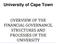 University of Cape Town OVERVIEW OF THE FINANCIAL GOVERNANCE, STRUCTURES AND PROCESSES OF THE UNIVERSITY
