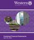 THE UNIVERSITY OF WESTERN ONTARIO COMBINED FINANCIAL STATEMENTS APRIL 30, 2016