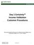 Income Validation Customer Procedures