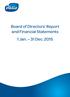 Board of Directors Report and Financial Statements 1 Jan. 31 Dec. 2015