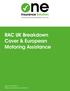 RAC UK Breakdown Cover & European Motoring Assistance
