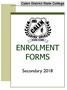 Calen District State College ENROLMENT FORMS