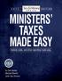 Tax & Money. Federal, state, and other reporting made easy. by Dan Busby Michael Martin John Van Drunen S E R I E S MINISTERS TAXES MADE EASY