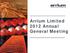 For personal use only. Arrium Limited 2012 Annual General Meeting