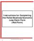 Instructions for Completing the Failed Business Economic Loss Claim Form (Red Form)
