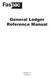 General Ledger Reference Manual