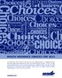 HEALTH INSURANCE CHOICES FOR 2013