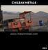 CHILEAN METALS.  CBJ