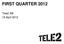FIRST QUARTER Tele2 AB 19 April 2012