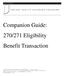 HP SYSTEMS UNIT. Companion Guide: 270/271 Eligibility Benefit Transaction