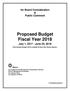 Proposed Budget Fiscal Year 2018