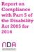 Report on Compliance with Part 5 of the Disability Act 2005 for 2014