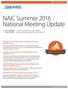 NAIC Summer 2016 National Meeting Update