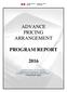 ADVANCE PRICING ARRANGEMENT PROGRAM REPORT