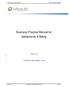 Business Practice Manual for Settlements & Billing