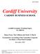 Cardiff University CARDIFF BUSINESS SCHOOL. Cardiff Economics Working Papers No. 2005/16