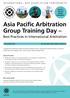 Asia Pacific Arbitration Group Training Day