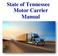 State of Tennessee otor Carrier Manual