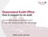 Queensland Audit Office How to prepare for an audit