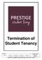 Termination of Student Tenancy