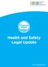 Health and Safety Legal Update