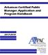 Arkansas Certified Public Manager Application and Program Handbook