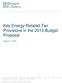Key Energy-Related Tax Provisions in the 2013 Budget Proposal