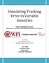 Simulating Tracking Error in Variable Annuities