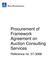 Procurement of Framework Agreement on Auction Consulting Services. Reference no