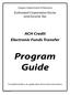 Oregon Department of Revenue. Estimated Corporation Excise and Income Tax. ACH Credit Electronic Funds Transfer. Program Guide