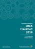 An invitation to register for. IMEX Frankfurt May 2018 Frankfurt, Germany