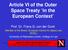 Article VI of the Outer Space Treaty in the European Context