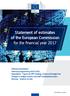 Statement of estimates of the European Commission
