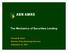 The Mechanics of Securities Lending. Howard B. Eisen Director, Prime Brokerage Services September 25, 2003