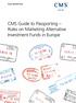 CMS Guide to Passporting Rules on Marketing Alternative Investment Funds in Europe