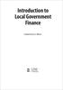Introduction to Local Government Finance. Compiled by Kara A. Millonzi