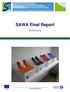 SAWA Final Report. Summary. Investing in the future by working together for a sustainable and competitive region