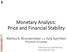 Monetary Analysis: Price and Financial Stability