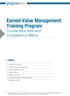 Earned Value Management Training Program
