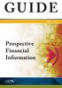 APRIL 1, Prospective Financial Information