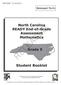 North Carolina READY End-of-Grade Assessment Mathematics RELEASED. Grade 5. Student Booklet