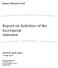 Report on Activities of the Secretariat