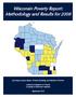 Wisconsin Poverty Report: Methodology and Results for 2008