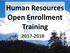 Human Resources Open Enrollment Training