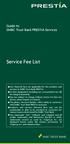 Guide to SMBC Trust Bank PRESTIA Services