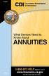 English. What Seniors Need to Know About. Annuities 06/06