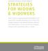 STRATEGIES FOR WIDOWS & WIDOWERS