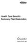 Health Care Benefits Summary Plan Description