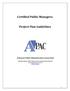 Certified Public Manager. Project Plan Guidelines